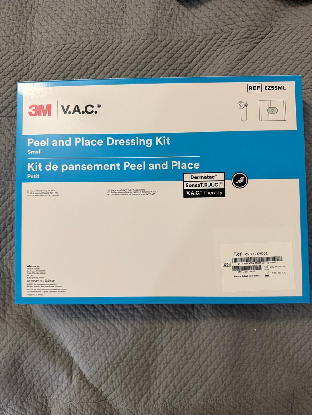 3M V.A.C. Therapy Dressings - Blue & White Peel and Place Kit EZ5SML